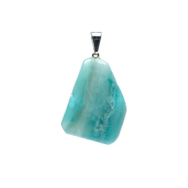 Amazonit Edelstein Anhänger Fantasieform -- ±3 cm