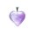 Amethyst Edelsteinanh&auml;nger in Herzform -- &plusmn;2&ndash;3 cm