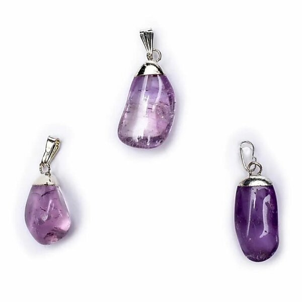 Amethyst Edelsteinanhänger mit gebohrtem Stift -- ±1-3 cm