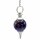 Amethyst Pendel Kugelform &amp; Metall -- 19 g; 4x2 cm