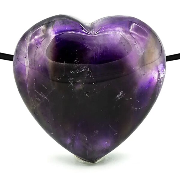 Amethystanhänger Herz gebohrt -- 2.0 cm