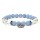 Angelit / Bergkristall Armband mit Herz elastisch -- 0.8 cm
