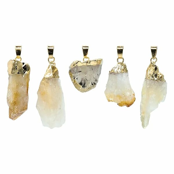 Anhänger Citrin roh (gebrannter Amethyst) -- ±2cm