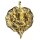 Anh&auml;nger Ganesha Blatt goldfarben -- 4cm