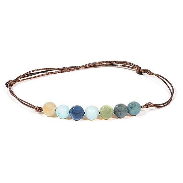 Armband Amazonit verstellbar -- 0.6 cm
