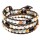 Armband Amazonit/schwarzer Achat -- 0.6 cm