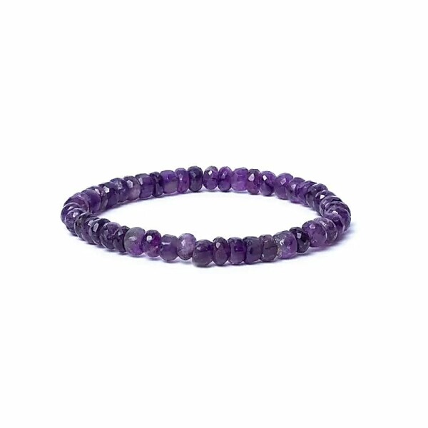 Armband Amethyst Facette AA Qualität elastisch -- 0,8 cm