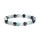 Armband Aquamarin/ Labradorit/ Tourmalin Quarz elastisch --
