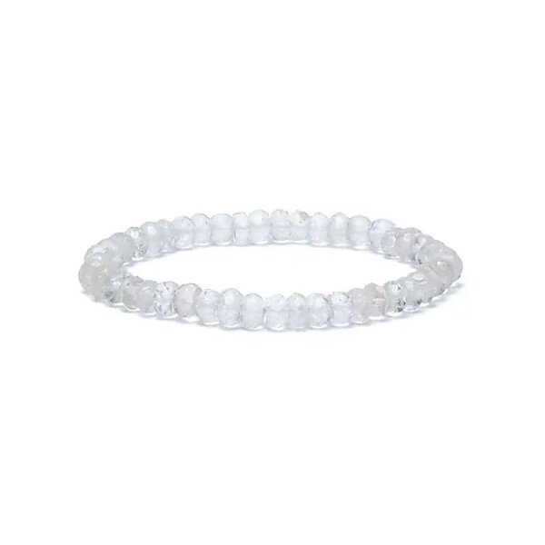Armband Bergkristall Facette AA Qualität elastisch -- 0,6 cm
