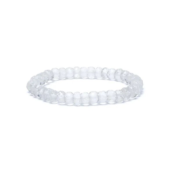 Armband Bergkristall Facette AA Qualität elastisch -- 0,8 cm