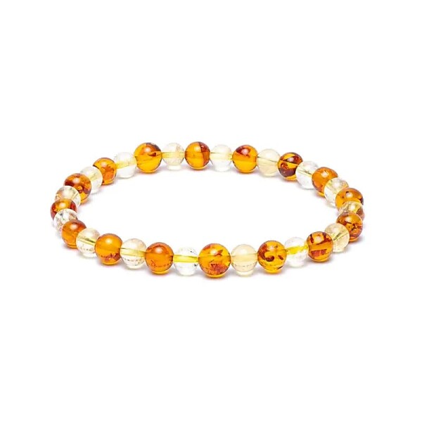 Armband elastisch  Bernstein/Citrin -- 6mm
