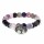 Armband Fluorit/Amethyst mit Baum des Lebens -- 8mm