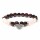 Armband Granat/Rosenquarz mit Herz -- 8mm