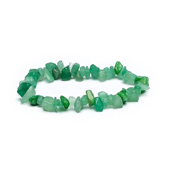 Armband grüner Aventurin Splitter elastisch -- ±0.7 cm