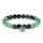 Armband Kambaba Jaspis/Aventurin &amp; Kleeblatt -- 8 mm