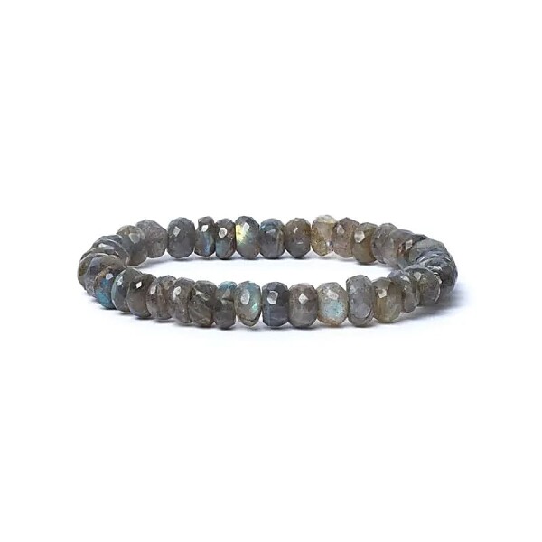 Armband Labradorit Facette AA Qualität elastisch -- 0,8 cm