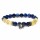 Armband Lapislazuli/Rutilquarz mit Ganesha -- 0.8 cm