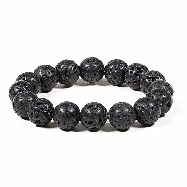 Armband Lavastein - elastisch -- 1.2 cm