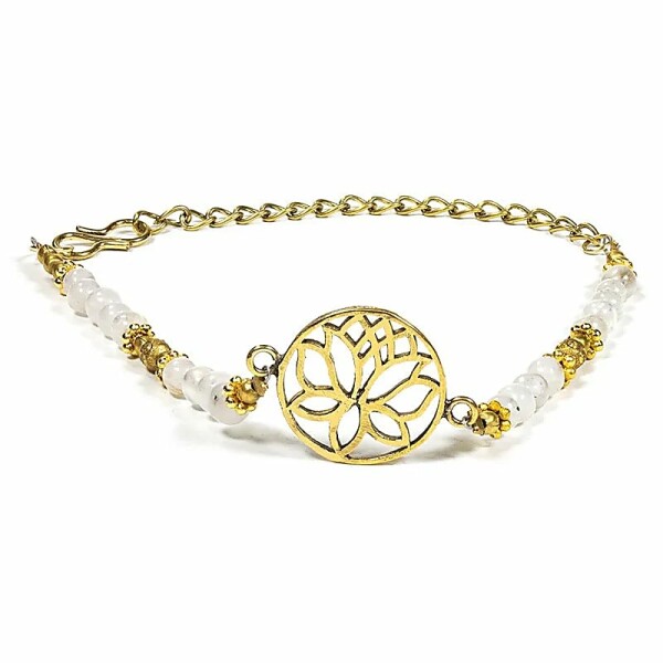 Armband Lotus mit Mondstein -- ±0.4cm