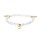 Armband Mondstein elastisch mit Stern/Mond/Sonne Anh&auml;ngern -- 4mm