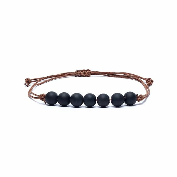 Armband Obsidian verstellbar -- 0.6 cm