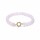 Armband Rosenquarz elastisch mit Sonnenanh&auml;nger -- 6mm