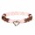 Armband Rosenquarz/Erdbeerquarz mit Herz -- 8 mm