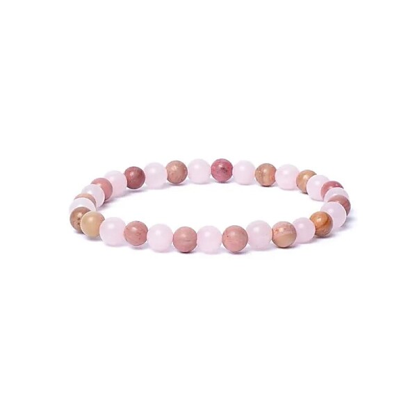 Armband Rosenquarz/Thulit AA Qualität elastisch -- 0,6 cm
