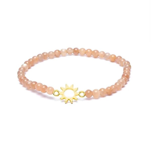 Armband Sonnenstein elastisch mit Sonnenanhänger -- 4mm