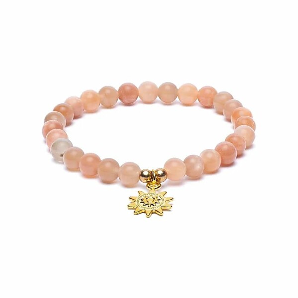 Armband Sonnenstein elastisch mit Sonnenanhänger -- 6mm