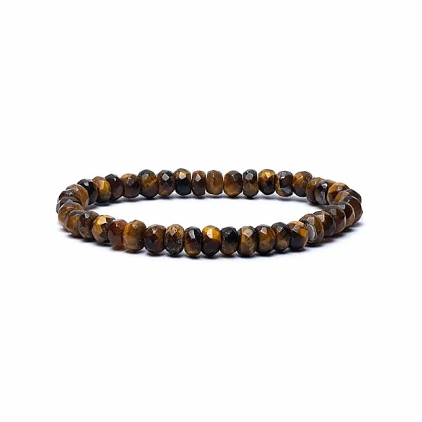 Armband Tigerauge Facette AA Qualität elastisch -- 0,6 cm