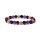 Armband Tigerauge Sonnenstein Amethyst elastisch -- &plusmn;0,8cm