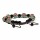 Armband T&uuml;rkis, Koralle &amp; schwarzer Achat verstellbar -- &plusmn;7cm