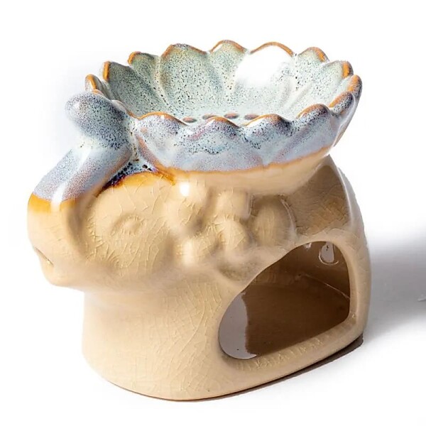 Aroma Öl und Wachsbrenner Elefant natur -- 12.5x9x9cm