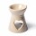 Aroma Wachs-Brenner Herz beige -- 8x6.5 cm
