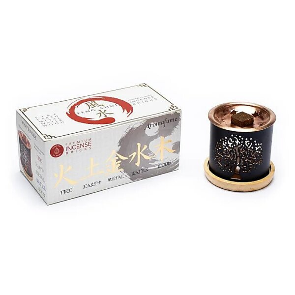 Aromafume Feng Shui Set Weihrauchlöcke und Diffusor  -- 160g