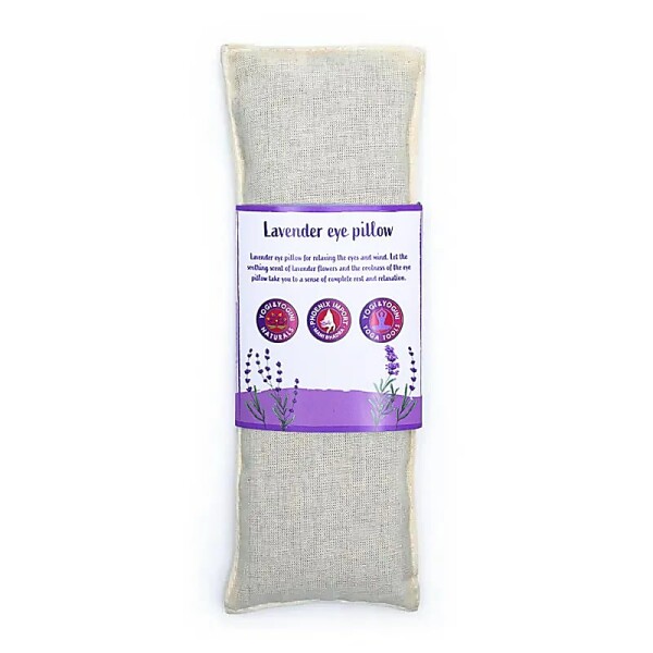 Augenkissen Lavendel biologisch beige -- 140 g; 22x8 cm