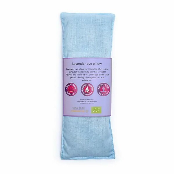 Augenkissen Lavendel biologisch hellblau -- 140 g; 22x8 cm