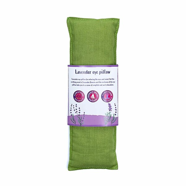 Augenkissen Lavendel biologisch olivgrün -- 140 g; 22x8 cm