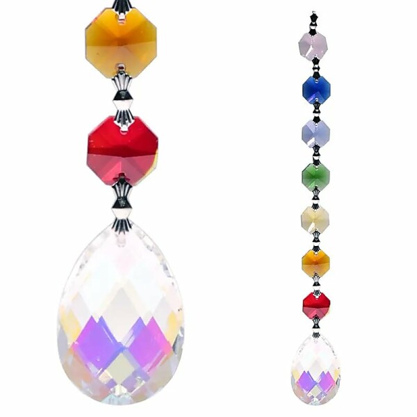 Aurora Amrita Feng-Shui Chakra Kristall-Kette -- 20 cm