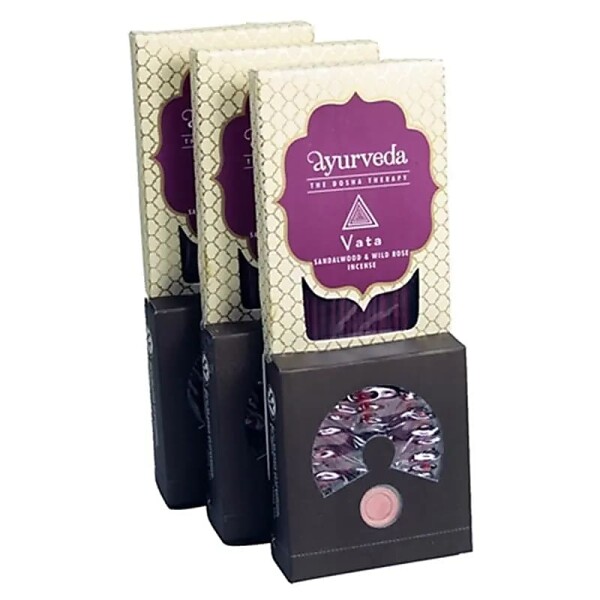 Ayurveda Räucherstäbchen Sandelholz und Wild Rose (Vata) -- 25 g