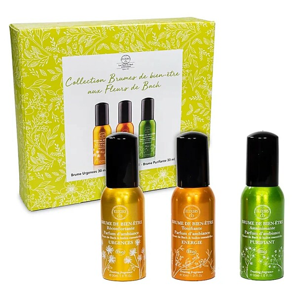 Bach Raumspray-Geschenkset Wellbeing BIO -- 3x30 ml