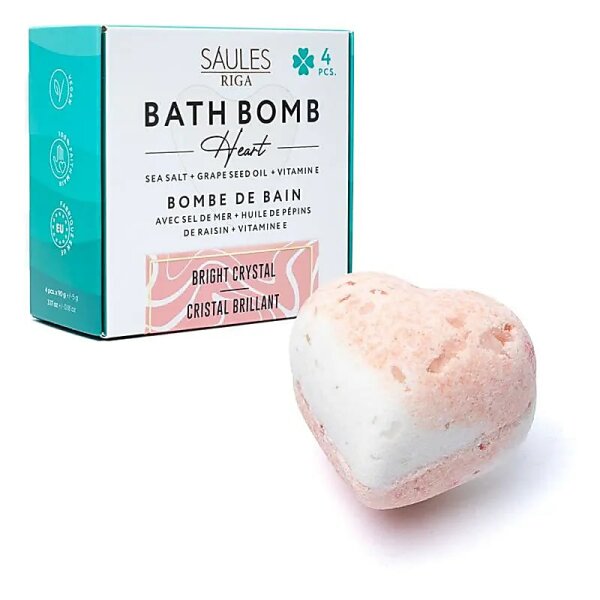 Badekugel Herz bright crystal -- 90g