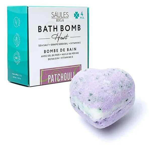 Badekugel Herz Patschuli -- 90g