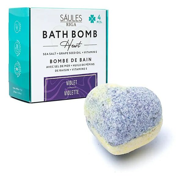 Badekugel Herz violet-- 90g