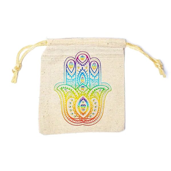 Baumwollbeutel Khamsa -- 10x11cm