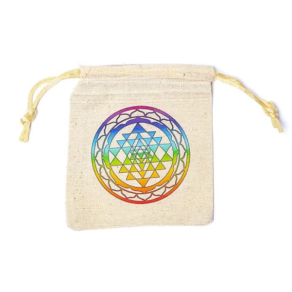 Baumwollbeutel Sri Yantra -- 10x11cm