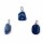 Blauer Quarz Edelstein Anh&auml;nger &Ouml;se eingesteckt -- &plusmn;1-3cm