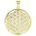 Blume des Lebens Messing Anh&auml;nger goldfarbig -- 4 cm