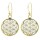 Blume des Lebens Ohrringe Messing goldfarbig -- 2.5 cm